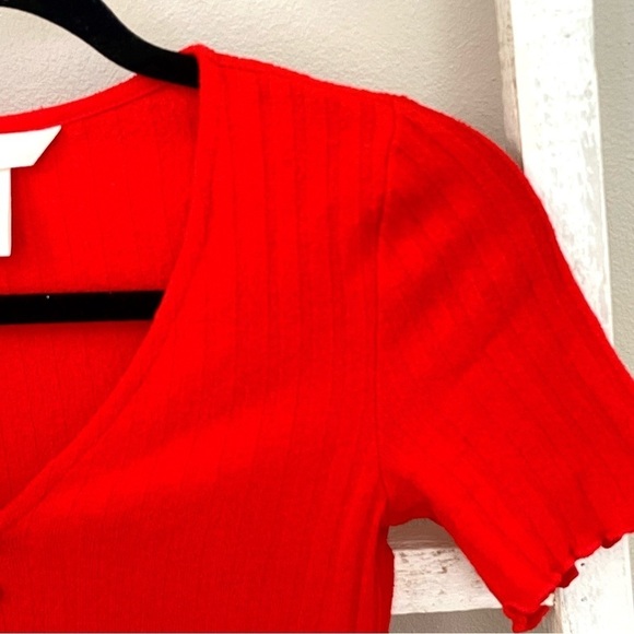 H&M red ribbed top​​​​​ - Picture 5 of 6
